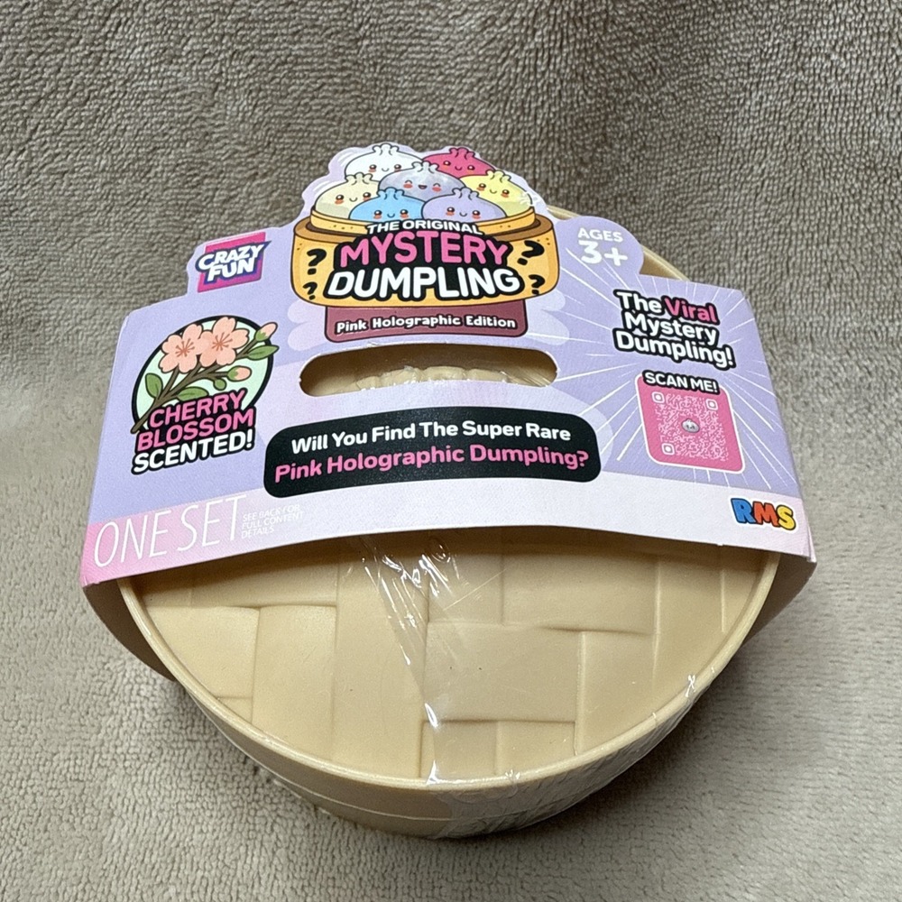 RMS Crazy Fun Pink Holographic Mystery Dumpling Cherry Blossom Scented Authentic